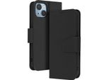 Avizar, Custodia In Pelle Per Iphone 14 Plus Premium Con Funzione Stand, Nero