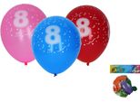 Pallone Gonfiabile 30 Cm - Set Di 5, Con Il Numero 8
