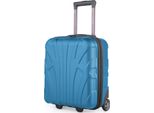 Suitline - Bagaglio A Mano 45X36X20 Cm Piccola Valigia Easyjet Trolley Sottosedile 2 Ruote Cabina Valigia 45Cm Cabin Bag Max 30L Bagaglio Libero Aereo Sottosedile ,Blu Ciano