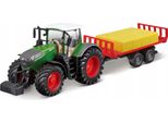 Bburago 18-31674 - Trattore - Fendt 1050 Vario Con Trasportatore Di Balle Di Fieno (10Cm)