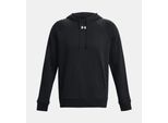 Under Armour Nero Ua Rivale Felpa Con Cappuccio In Pile Con Logo - S