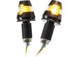 Terminali Universali Per Moto - Indicatori A Led Conic Nero 7/8" + 1"" E Manubri In Alluminio Omologati E"