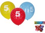 Pallone Gonfiabile Da 30 Cm - Set Di 5, Con Il Numero 5