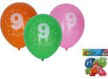 Pallone Gonfiabile 30 Cm - Set Di 5, Con Il Numero 9