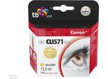 Cartuccia D'inchiostro Tb Comp. Con Canon CLI-571XL, 0334C001 Ye