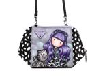 Borsa A Tracolla Gorjuss Smitten Kitten Nero Bianco (26 X 15,5 X 9,5 Cm)