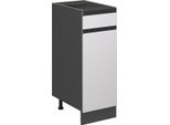 Vicco Mobiletto Base Per Cucina R-Line, 30 Cm Forma A J, Senza Piano Di Lavoro, Bianco/Antracite