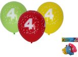 Pallone Gonfiabile 30 Cm - Set Di 5, Con Il Numero 4