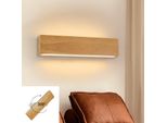 Zmh Led Lampada Da Parete Per Interni - 32CM Legno Moderna Lampada Per Corridoio Su E Giù 10W Design Lampada Per Scale Indiretta 3000K Illuminazione A Parete Bianco Caldo