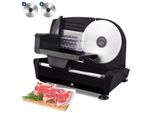 Fleau Kitchen Schneidemaschine - 2x Edelstahl-Schneidklingen - Kraftvoller Motor - Fleischschneidemaschine - Allesschneider - Brotschneidemaschine