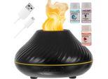 Diffusore Di Aromi Con Effetto Fiamma 130 Ml Oli Essenziali Umidificatore Per Ambienti 22541