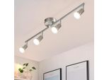 Zmh Led Faretto Da Soffitto 4 Fiamme Soggiorno - Plafoniera Moderna Lampada Da Soffitto GU10 Faretto Da Soffitto Orientabile 350°Faro Girevole Lampada Da Soffitto In Acciaio Inox Camera Da Letto Interni Senza Lampadine