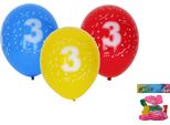 Pallone Gonfiabile 30 Cm - Set Di 5, Con Il Numero 3