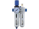 Rqs OU-1/4-MINI Riduttore Di Pressione Con Manometro, Separatore D'acqua, Oliatore (Nebulizzatore D'olio)