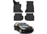 2010-2013 Bmw Serie 5 F11 Touring Tappetini Tpe Nero 4 Pz