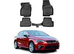 2017-2025 Seat Ibiza Tappetini Tpe Nero 4 Pz