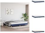 Vidaxl Struttura Letto Blu 200X200 Cm In Tessuto - Letti E Strutture Letto