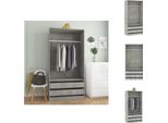 Vidaxl Armadio Grigio Cemento 100X50X200 Cm Materiale A Base Di Legno - Armadi