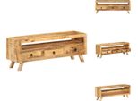Mobile Tv Vidaxl 110X30X40 Cm In Legno Massiccio Di Mango - Mobili Tv
