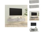 Vidaxl Mobili Tv A Parete 2 Pz. Grigio Cemento 100X30X30 Cm Materiale A Base Di Legno - Mobili Tv