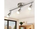 Zmh Led Faretto Da Soffitto A 3 Fiamme - Corridoio Lampada Da Soffitto Plafoniera Moderna GU10 Spot Da Soffitto Orientabile 350°Lampada Faretto Girevole In Acciaio Inox Da Soffitto Soggiorno Camera Da Letto Cucina Senza Lampadina