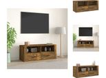 Mobile Tv Vidaxl Rovere Fumé 100X35X40 Cm Materiale A Base Di Legno - Mobili Tv