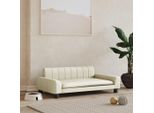 The Living Store Letto Per Cani Crema 90X53X30 Cm In Pelle Finta