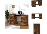 Vidaxl Scrivania Rovere Affumicato 140X50X77 Cm Materiale A Base Di Legno - Scrivanie