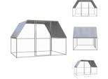 Vidaxl Gabbia Per Polli Da Esterno 3X2X2 M In Acciaio Zincato - Habitat E Recinti Per Piccoli Animali