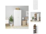 Vidaxl Armadio Bianco 80X52X180 Cm Materiale A Base Di Legno - Armadi