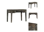 Vidaxl Scrivania Nera 110×50×75 Cm In Legno Massiccio Di Mango - Scrivanie