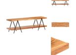Mobile Tv Vidaxl 160X40X50 Cm In Legno Massiccio Di Acacia - Mobili Tv