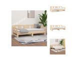 Vidaxl Letto Da Giorno Allungabile In Pino Massiccio 2X(90X190) Cm - Letti E Strutture Letto