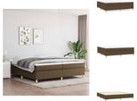 Vidaxl Letto A Molle Insacchettate In Tessuto Marrone Scuro 200X200 Cm - Letti E Strutture Letto
