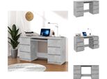 Vidaxl Scrivania Grigio Cemento 140X50X77 Cm In Legno - Scrivanie