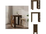 Vidaxl Tavolo Da Bar Con Ripiano In Rovere Fumé 102X50X103,5 Cm Materiale A Base Di Legno - Tavoli Da Pranzo