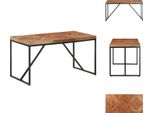 Vidaxl Tavolo Da Pranzo 140X70X76 Cm In Legno Massiccio Di Acacia E Mango - Tavoli Da Pranzo