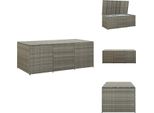 Vidaxl Cassetta Da Giardino In Poly Rattan 180X90X70 Cm Grigio - Cassette Da Giardino
