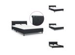 Vidaxl Struttura Letto In Pelle Finta Nera 140 × 200 Cm - Letti E Strutture Letto