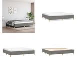 Vidaxl Struttura Letto Grigio Scuro 200X200 Cm In Tessuto - Struttura Letto - Cornici Letto - Struttura Letto - Letto
