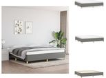 Vidaxl Struttura Letto Grigio Scuro 200X200 Cm In Tessuto - Letti E Strutture Letto