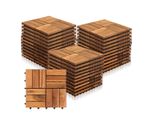Yakimz Piastrelle In Legno 33X 3M² Piastrelle Per Terrazze In Legno Di Acacia Click Tiles 30X30Cm Giardino Balcone Mosaico