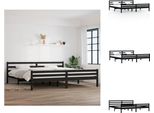 Vidaxl Letto In Legno Massiccio Nero 200X200 Cm - Letti & Reti