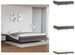 Vidaxl Letto A Molle Insacchettate Grigio 200X200 Cm In Pelle Finta - Letti & Strutture Letto