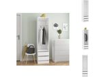 Vidaxl Armadio Con Cassetti Bianco 50X50X200 Cm Materiale A Base Di Legno - Armadi