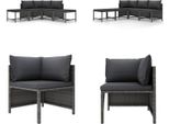 Vidaxl Set Di Divani Da Giardino 5 Pezzi Con Cuscini In Poly Rattan Grigio - Set Di Divani Da Giardino - Set Di Divani Da Giardino - Set Di Mobili Da Giardino - Set Di Mobili Da Giardino