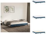 Vidaxl Struttura Letto Blu Scuro 180X200 Cm In Velluto - Letti E Strutture Letto