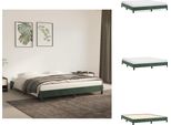 Vidaxl Struttura Letto Verde Scuro 160X200 Cm In Velluto - Letti E Strutture Letto
