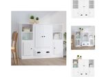 Vidaxl Credenze 3 Pezzi. Materiale A Base Di Legno Bianco - Credenze
