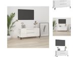 Vidaxl Mobile Tv Bianco Lucido 102X44,5X50 Cm Materiale A Base Di Legno - Mobili Tv